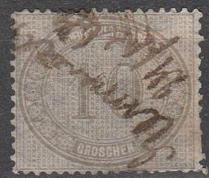 North German Confederation #25  F-VF Used CV $65.00 (A15046)