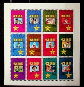 NICARAGUA Sc 2051-2 NH MINISHEET OF 1994 - MOVIES - (CT5)