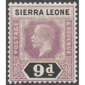 Sierra Leone 1922 9d purple & black SG141 unused