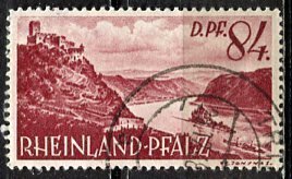 Germany, Rhine Palatinate; 1948: Sc. # 6N28: Used Single Stamp