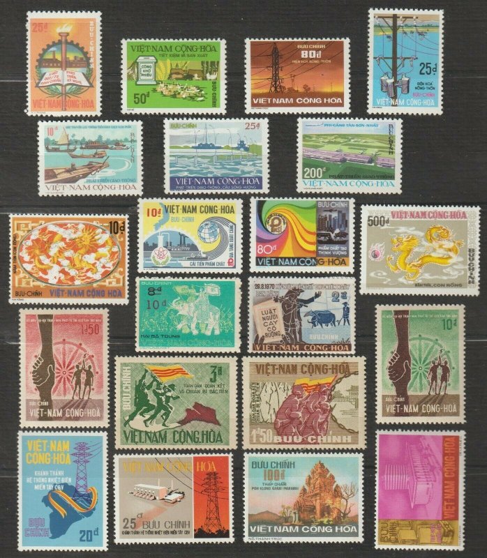 South Vietnam 1967-1975 Complete Collection of 21 Unissued Stamps MNH