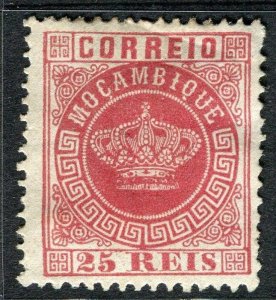 PORTUGUESE MOZAMBIQUE; 1876 early classic Crown type Mint unused 25r. value 