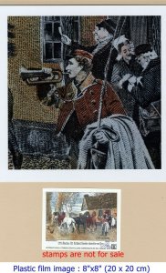 Denmark Danmark Scott 590 engraved  by Cz. Slania special print, mailman
