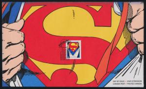 Canada 2678 coil stamp on FDC - Superman, Cartoon