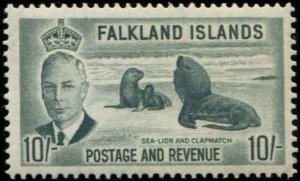 Falkland Islands SC# 119 Sea Lion 10 shillings MVLH