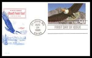 US UXC26 Eagle Artmaster U/A FDC Postal Card