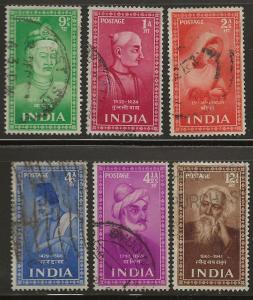 India  Scott 237-242  Used  Complete
