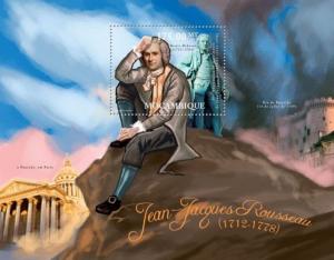 Jean Jacques Rousseau Philosophy Art Mozambique MNH stamp set