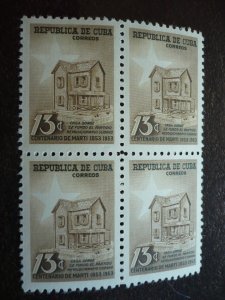 Stamps - Cuba - Scott# 500-509 - Mint Hinged Set of 10 Stamps in Blocks