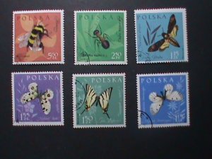 POLAND-BUTTERFLIES AND INSETS CTO STAMP-VERY FINE WE SHIP TO WORLD WIDE.