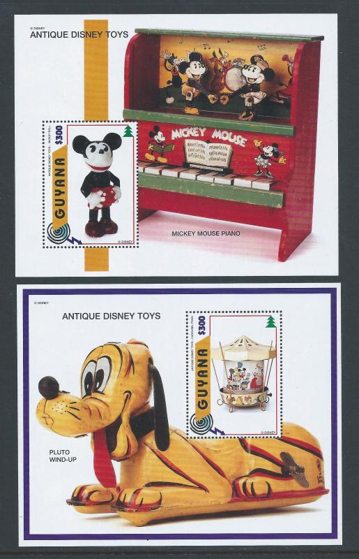 Guyana #3099-100 NH Disney - Antique Disney Toys (2 SS)