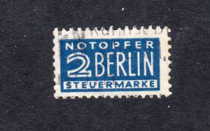 GERMANY RA 2 Notopfer Tax stamp