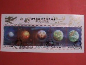 KOREA STAMP: 1996 SC# 3585- HISTORY OF THE EARTH- CTO-MNH SHEET  : VERY RARE