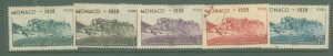 Monaco #177-181 Unused Single (Complete Set)