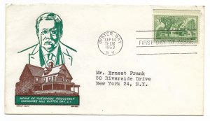 US 1023 (Me-5) 3c Sagamore Hill on FDC Cachet Craft/ Boll Cachet ECV $10.00