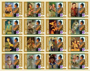 Stamps. Scouts 2024 year 16 stamps perforated  NEW