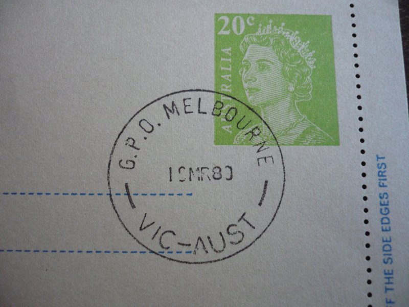 Postal History - Australia - First Day Lettercard Issue