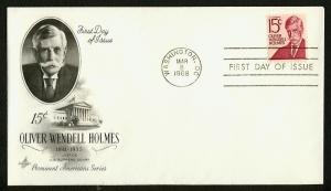 #1288 15c Oliver Wendell Holmes, Art Craft FDC **ANY 5=FREE SHIPPING**