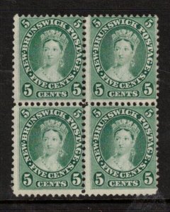 New Brunswick #8i Mint Fine Never Hinged Block Variety **With Certificate**