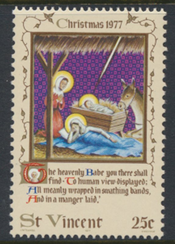 St Vincent  SG 547 SC# 512 MNH  Christmas 1977 see scans                     ...