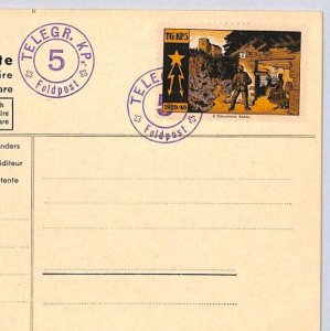 SWITZERLAND SOLDIER STAMP Military Card *TELEGRAPHS* Feldpost 1939/40 ZT123