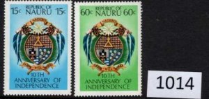 $1 World MNH Stamps (1014), Nauru Scott 159-160 MNH, Coat of Arms, set of 2