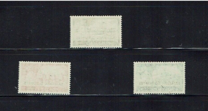 Bahrain: 1955  Bahrain overprints, Type 1, high values, MVLH