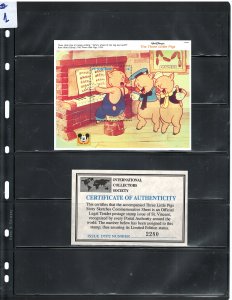 ST. VINCENT 1992 DISNEY CARTOONS M..S #1807  MNH