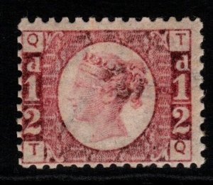GB SG48 pl.5 1870 ½d ROSE-RED MTD MINT 