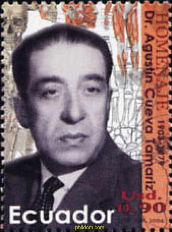 149424 MNH ECUADOR 2004 HOMENAJE A AGUSTIN CUEVA TAMARIZ