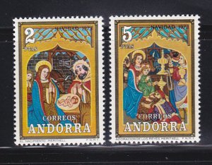 Andorra Spanish 77-78 Set MNH Christmas (B)