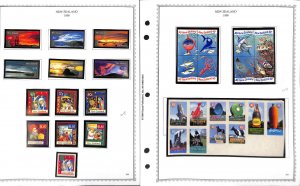 New Zealand Stamp Collection on 12 Minkus Specialty Pages Mint NH, 1998-1999