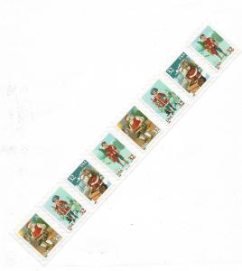 United States, 3014-17, Christmas 1995 Plt. Strip of 8 Plt# V1111,  **MNH**
