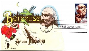 Scott 2411 25 Cents Toscanini FM Geerlings Gold Hand Painted FDC 6 Of 6