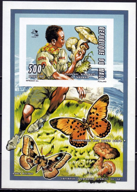 Mali. 1995. lbl 1354. Butterfly scouts. MNH.