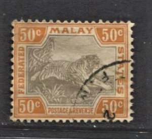 STAMP STATION PERTH Malaya #71 Tiger Definitive Used - CV$28.00