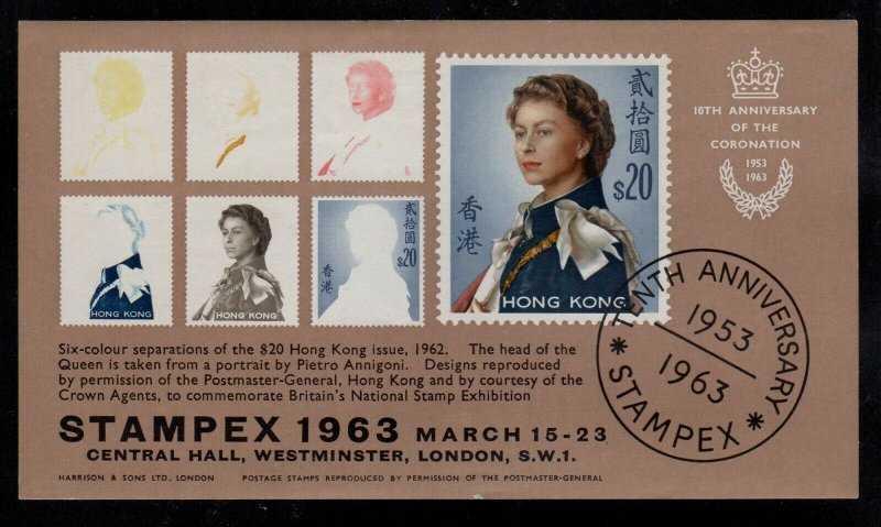 Britain STAMPEX 1963 Souvenir Sheet Progressive Color Proofs London MNH  -SR