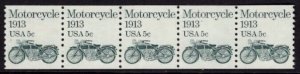 US Transportation Coil 05 cents Scott 1899 Strip of 5 Plate #0 FREE SHIPPING