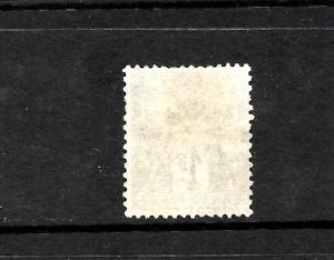FRANCE  1876-85  1f  OLIVE GREEN  P&C  MLH  TYPE 1   SG 224   