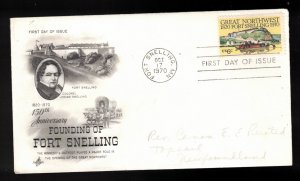 UNITED STATES FDC  Scott # 1409 - Founding Of Fort Snelling - Art Craft Cachet