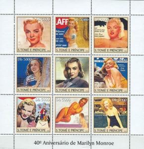 SAO TOME E PRINCIPE 2003 SHEET MARILYN MONROE st3309