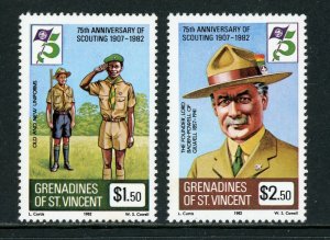 GRENADINES OF ST. VINCENT SC#246-247 75th Anniversary of Scouting (1982) MNH