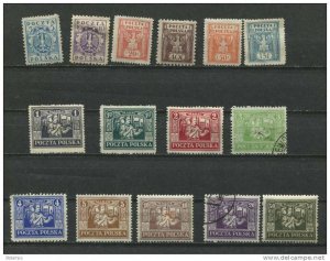 Poland Schlesien1922  Mi 1-12 14-6 MH/Used