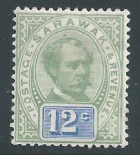 Sarawak #16 Mint No Gum 12c Sir Charles Johnson Brooke