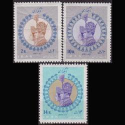 IRAN 1967 - Scott# 1453-5 Coronation Set of 3 NH back toned