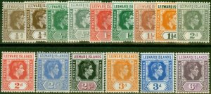 Leeward Islands 1938-49 Set of 15 to 6d SG95-109a Fine MM