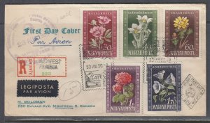 Hungary Scott 906-10 Goldman FDC - Flowers