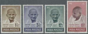 MOMEN: INDIA SG #305-308 GANDHI 1948 MINT OG NH £425++ LOT #63915