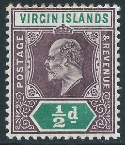 Virgin Islands, Sc #29, 1/2d MH