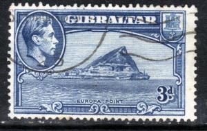 Gibraltar 1938 - 51 3d Light Blue Europa point SG 125 ( B145 )